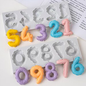 Balloon digital DIY baking mold for the first birthday cake decoration ornament fondant chocolate digital silicone mold
