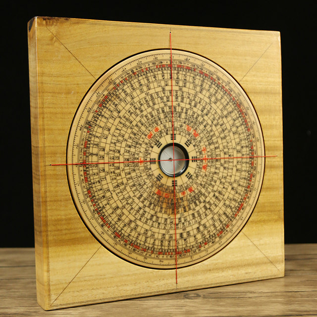 Compass Rows Plate Ginkgo wood handmade compass Feng Shui plate high-precision ...