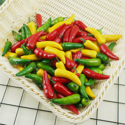 Simulated Red Pepper Mini Vegetable and Fruit Model Fake Small Red, Yellow, and Green Peppers Kitchen Decoration Props