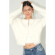 Neva hu imitated mink cava sweater coat female autumn and winter retro versatile short sweater hair hair tops