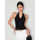 NEVA HU Piya Lao Qian Black halter halter vest women wearing sexy hot girl backless sleeveless top