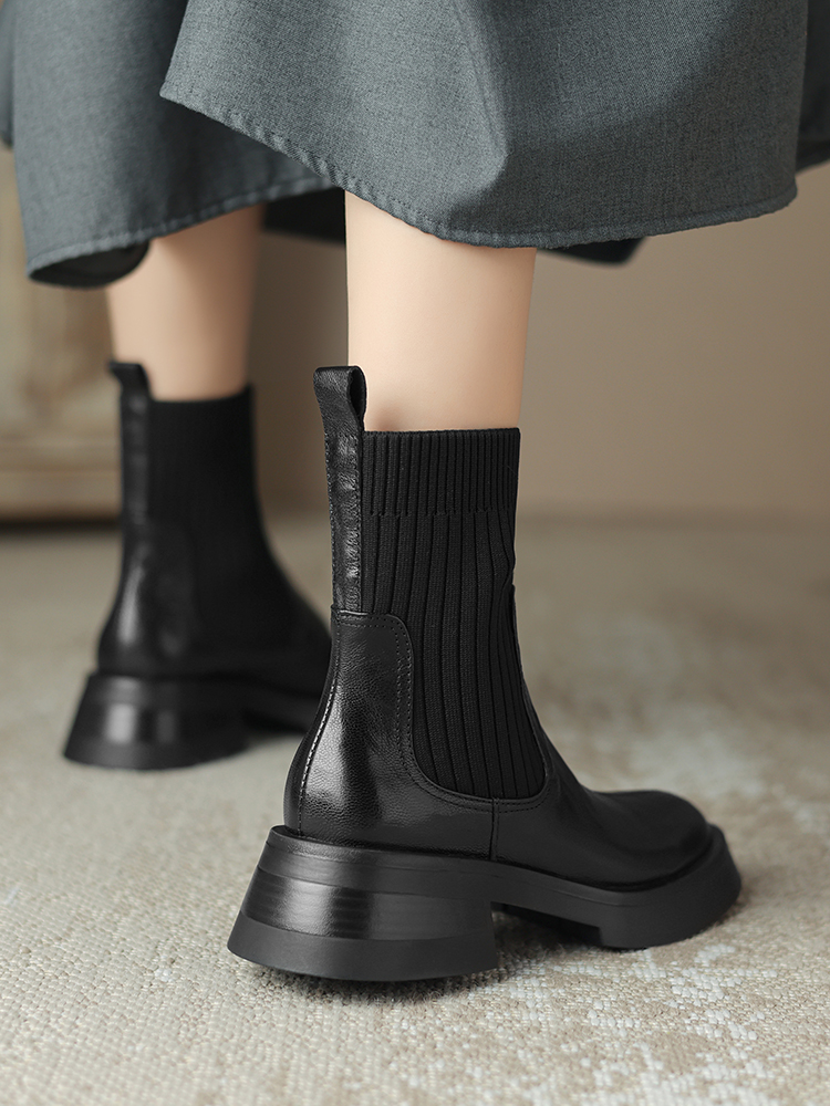 Zoronado Women's Winter Boots - Genuine Leather & Elastic