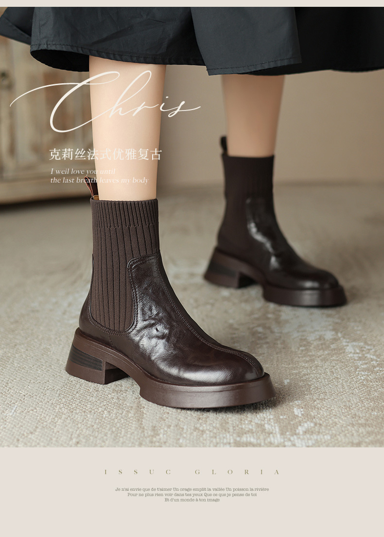 Zoronado Women's Winter Boots - Genuine Leather & Elastic