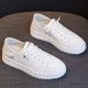 Fashion new season new nurse shoes for women's soft sole breathable and non-tiring feet non-slip flat sole single shoes genuine leather white shoes
