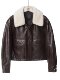 European retro launch cotton pyramid water mink wool leather jacket 2024 Winter short white goose velvet down jacket female
