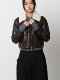 European retro launch cotton pyramid water mink wool leather jacket 2024 Winter short white goose velvet down jacket female
