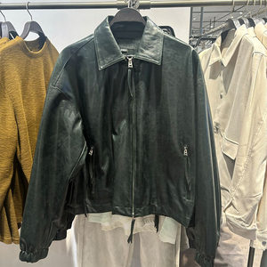 2026春季新款WLJZWFJTUR潮男装复古百搭PU皮衣夹克外套UMF140040