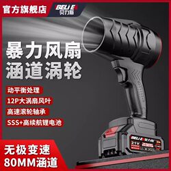 Bellis Violent Fan Turbine Industrial High-Power Powerful Blower Car Wash Water Blowing Dust Removal Lithium Electric Snow Blower