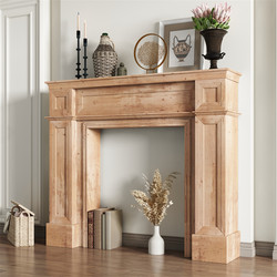 American-Style Solid Wood Vintage Guesthouse Fireplace Decorative Cabinet French European Simple Fireplace Stand Storage Wedding Photography Props