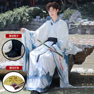
Autumn Hanfu, ancient style, fairy spirit, male and female couples, large size costume, chivalrous scholar, teenager and Children's Day performance costume set