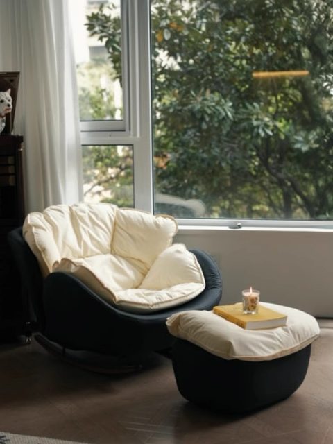 Eggshell Rocking Chair Sofa Accessible Luxury Balcony For Home Casual ...