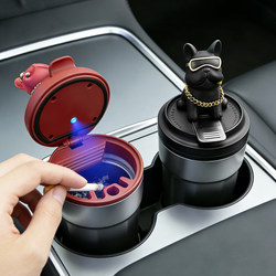 Car Ashtray with Lid to Prevent Ash from Flying, Creative and Personalized, Special Multifunctional High-End Interior Accessory for Car Ashtray