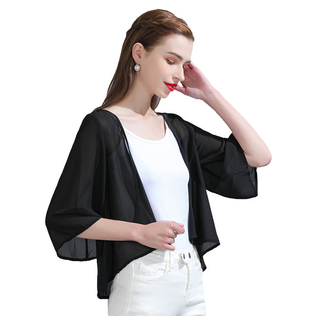 Sun protection cardigan thin women's 2024 new three-quarter sleeve ...