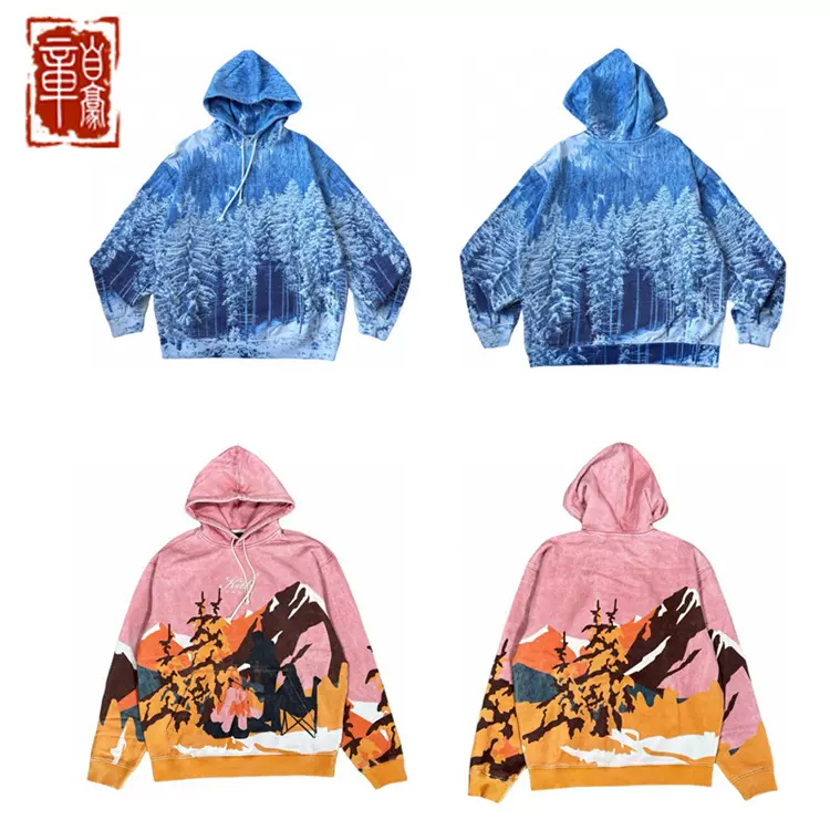 现货特惠Kith Winter Forest Treats Hoodie 森林雪景篝火卫衣-Taobao