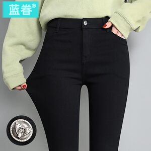 
Black leggings for women 2026 spring and autumn new style small leg pants non-snapping pencil trousers high waist belly control small black pants