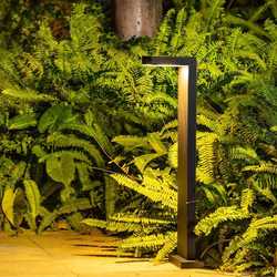 Solar lawn light simple modern light outdoor waterproof garden light landscape garden aluminum 7-character led lawn light