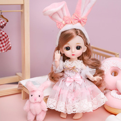 16cm Doll Tongle Barbie Doll Girl Toy Set Simulation Princess Dress-up Toy Birthday Gift