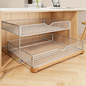 
Main cabinet built-in rack pull-out snack storage rack deep cabinet sundries classification storage shelf cabinet layered rack