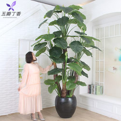 Artificial Water Drop Plant Floor-Standing Faux Greenery Landscaping Potted Plant Artificial Green Plant Decoration Large Indoor Living Room Ornament