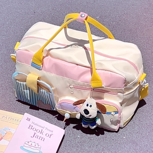 
Portable short trip bag for women with lightweight large capacity portable small hanging bag for school plus storage bag on suitcase