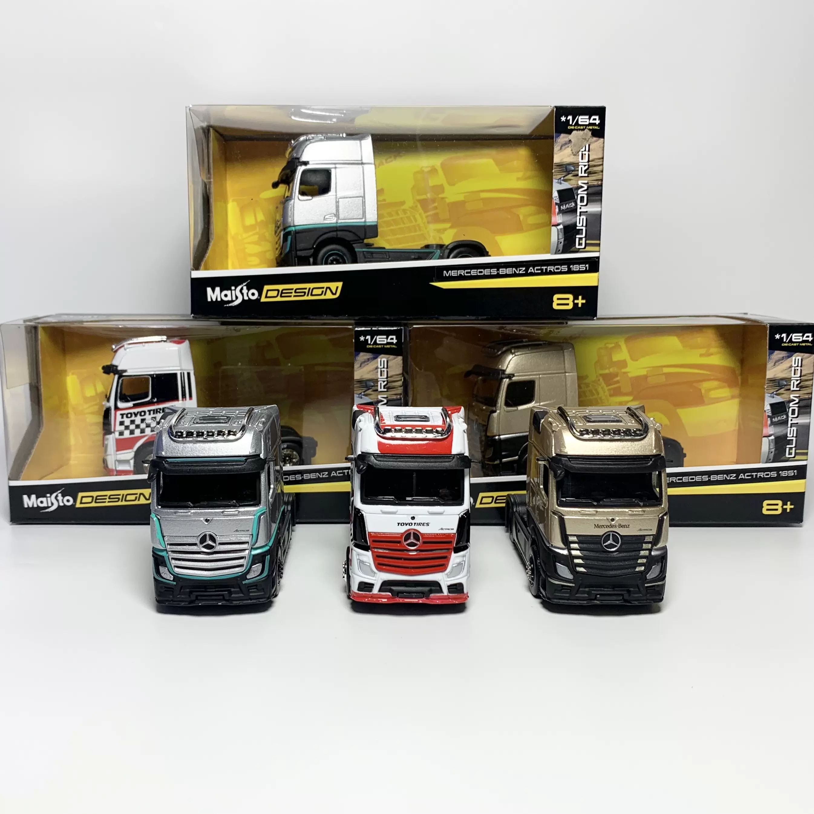 美馳圖1:64 賓士阿克託斯Actros 牽引車頭推車頭現貨-Taobao