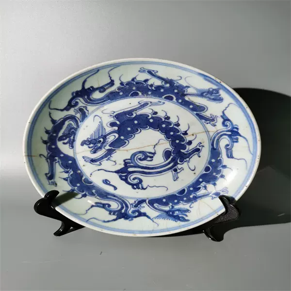 清朝染付青白い龍模様のボウル2個セット 【公式通販】