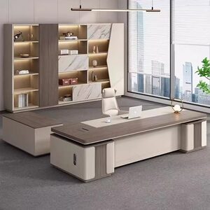 
Boss desk office desk modern president executive desk office manager supervisor desk office furniture table and chair combination