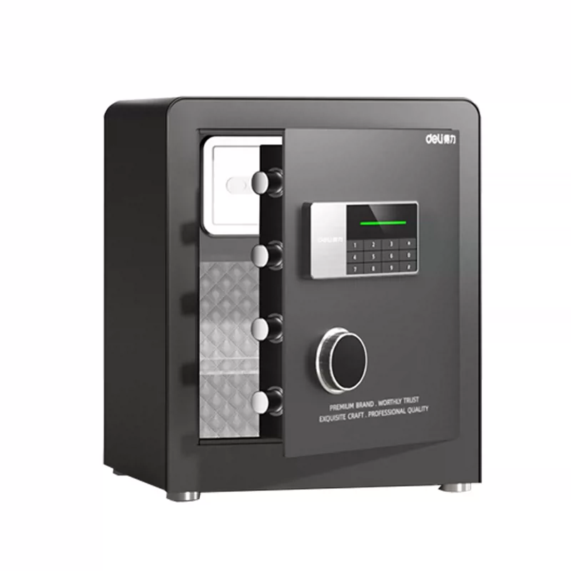 得力 家用保险柜 保险箱办公 密码柜 钥匙保管柜小型防盗密码钥匙入墙