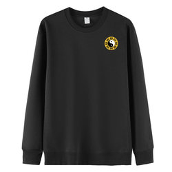 Chinese Style Autumn and Winter Taoist Yin-Yang Tai Chi Bagua Unisex Crew Neck Sweatshirt Long-Sleeve Thin Jacket with Fleece and Personalized Printing