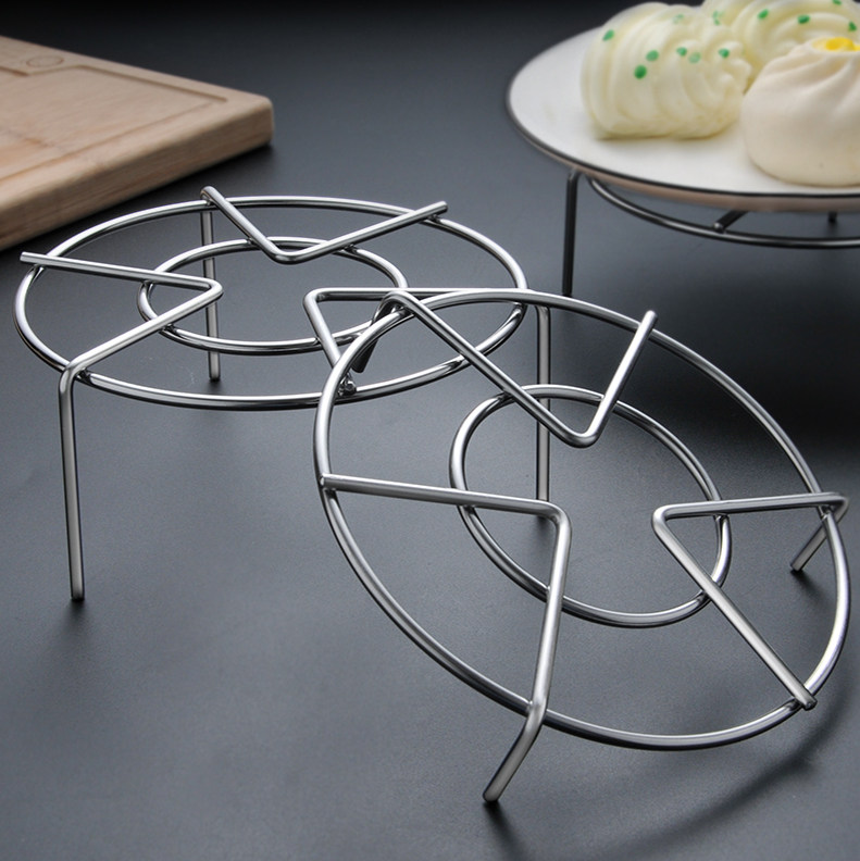 Stainless Steel Steaming Rack - Multi-Functional Round Storage Steamer ...