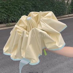 Cream-Style Sun Protection Umbrella, Sunshade Umbrella, Dual-Use for Sun and Rain, Foldable Portable Automatic Umbrella, Uv Protection for Students Attending Classes