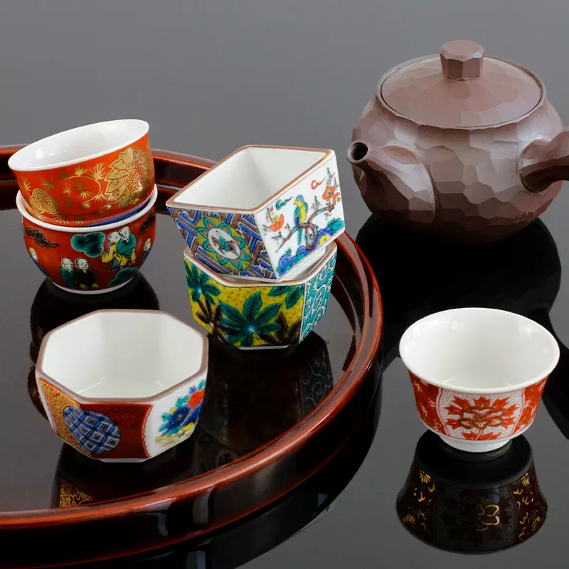 日本九谷烧茶具陶瓷小茶杯时代绘主人杯单杯个人专用品茗杯茶盏-Taobao