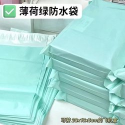 Mint Green Airplane Box Courier Packaging Bag, Colorful Courier Bag, Waterproof and Thickened, Card Packaging Material, Self-Adhesive Bag