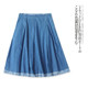 Denim skirt Spring and Autumn New Foreign Trade Women's Fashion Age-reducing Natural Waist Zipper Furted Tassel Skirt 30093
