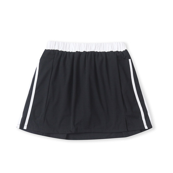 
Sports short skirt, summer new foreign trade women's clothing, elastic waist side strips, hip-covering, anti-exposure elastic pants skirt 32489