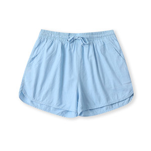 
Cotton and linen shorts Summer new women's clothing simple and versatile elastic high waist double pocket wide leg casual shorts 34066