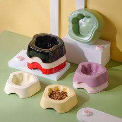 Cute Cat Bread Pet Bowl Anti-Tip Slow Food Bowl Large Diameter Cat Bowl Dog Bowl Anti-Slip Cat Food Pet Utensils