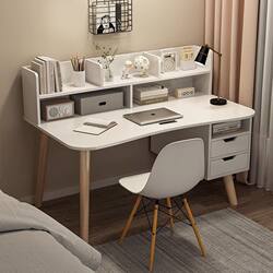 Desk and Bookshelf Integrated Student Home Writing Desk Simple Bedroom Study Desk Simple Office Desktop Computer Desk