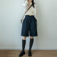 White new product spring and summer loose work pinch pants Japanese cotton literary casual Bermuda shorts for women