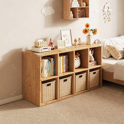 Solid Wood Bookcase, Household Bookshelf, Floor-Standing Storage Rack, Grid Cabinet, Multi-Layer Storage Cabinet, Low Cabinet, Storage Cabinet, Display Cabinet