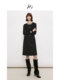 HS retro versatile straight pencil skirt 2024 winter new product women's high-end slit skirt suit skirt
