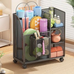Sports and fitness equipment storage rack yoga mat storage basket
