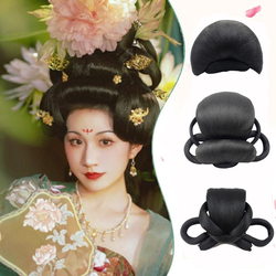 Youlan Pavilion Ancient Style Wig Bag Tang Style Hair Bun Noble Concubine Han Costume Style High Bun Performance Han Marriage Restoration Hair Bag