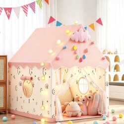 Children's Tent Indoor Girl's Baby Castle Playhouse Toy Small House Princess House Birthday Gift Separate Sleeping Area