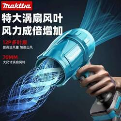 Makita-Style Ducted Violent Fan for Car Washing, Water Blowing, Dust Removal, Snow Removal, High-Power Turbine Handheld Lithium Battery Blower