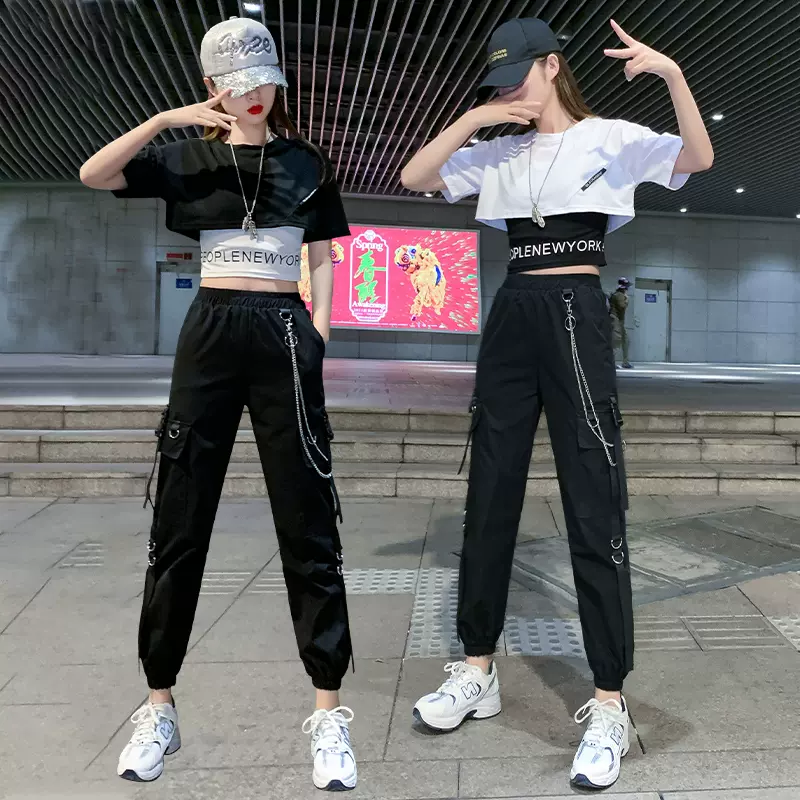 韩国女团jazz舞蹈服女大学生爵士舞蹈演出服潮流成人街舞露