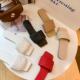 Dongdaemun large-size slippers for women in summer wear 2023 new one-piece braided flat shoes gentle fairy sandals