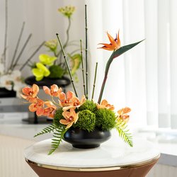 Modern Minimalist Decorative Green Plants Potted Plants with a High-End Feel for Model Rooms, Entryway Tabletop Green Plants, Artificial Flowers, Floral Arrangements, Bonsai Ornaments