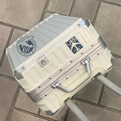 Roaming 2026 New Model Suitcase Trolley Case Aluminum Frame 26 Travel Suitcase 28 Carry-On Suitcase 20inch Leather Suitcase 24 Unisex