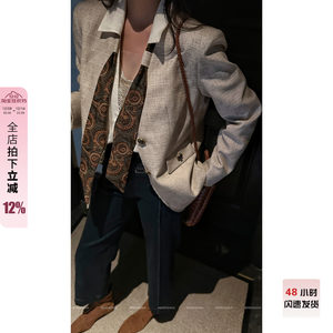 Lida NEW DADADA [Season] Retro casual blazer for women long-sleeved design niche top